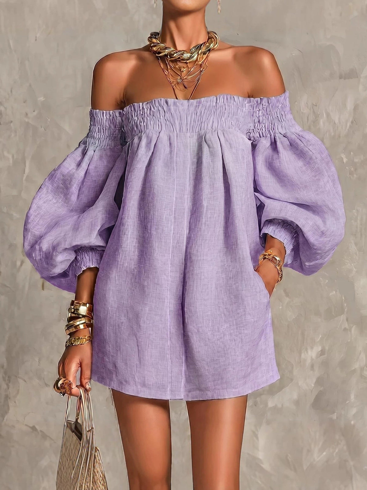 Gaia | Soft Puff Sleeve Mini Dress