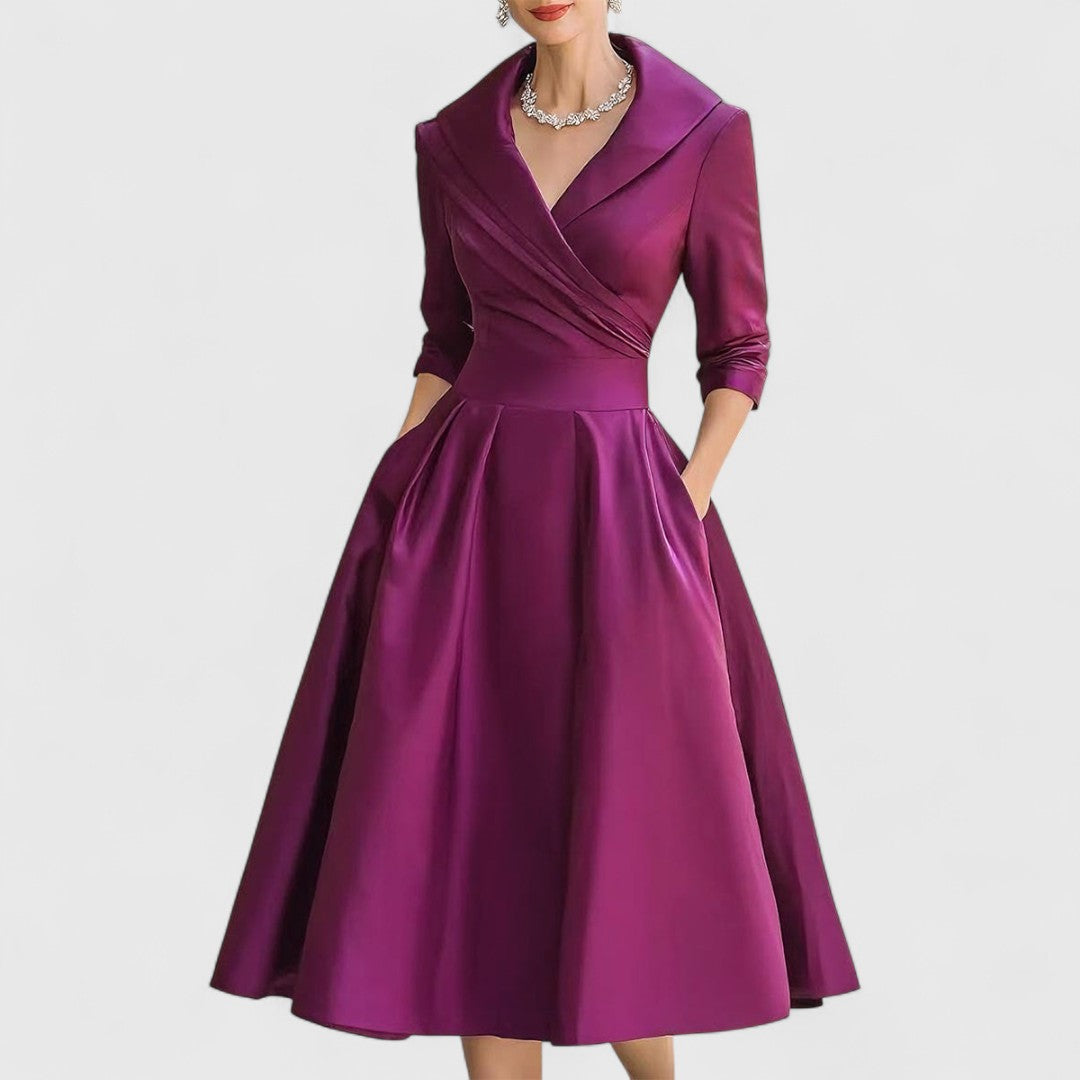 Constance | Elegant Wrap Front Dress