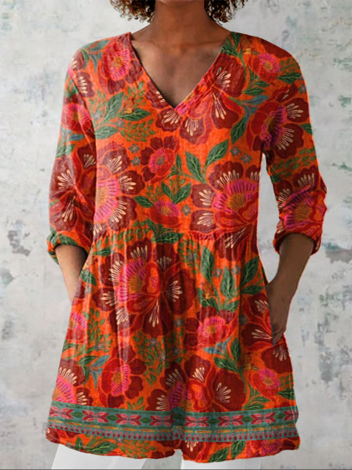 Marion | Poppy Field Tunic Blouse