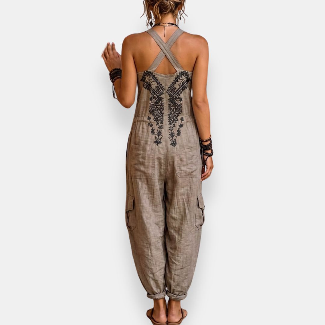 María Teresa | Embroidered Boho Jumpsuit