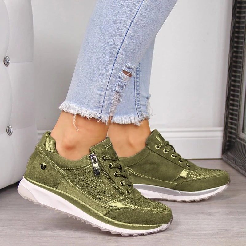 Ginette | Comfort Zip-Up Sneakers