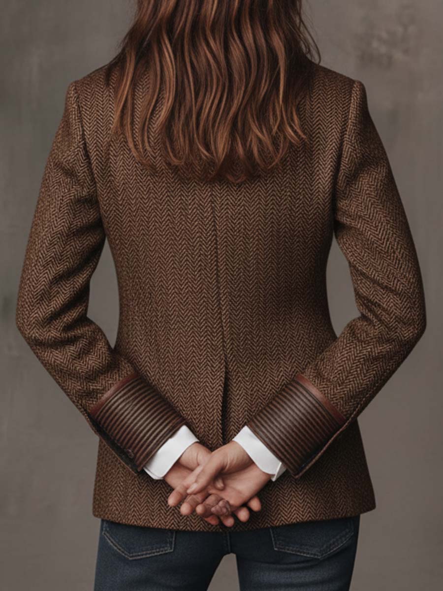 Honor | Elegant Chevron Panel Blazer