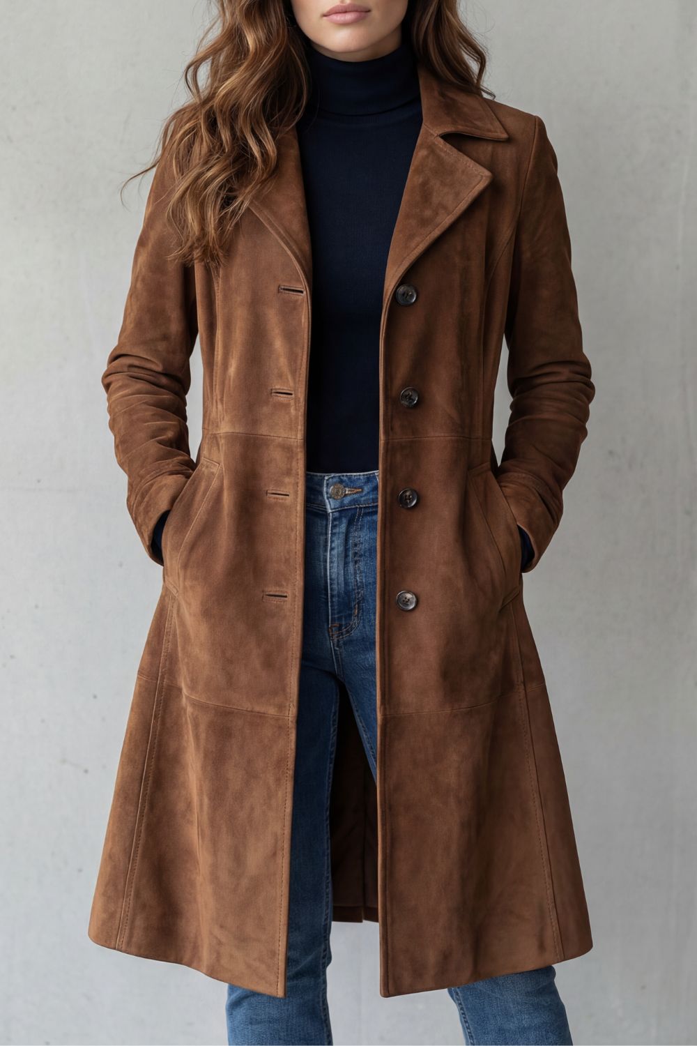 Scarlett | Vintage Finish Long Coat