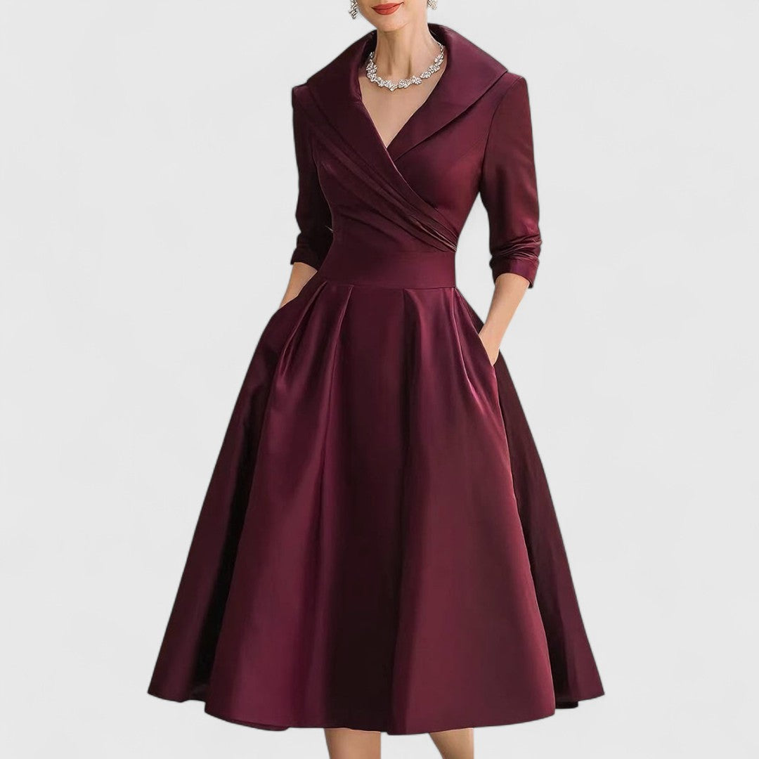 Constance | Elegant Wrap Front Dress