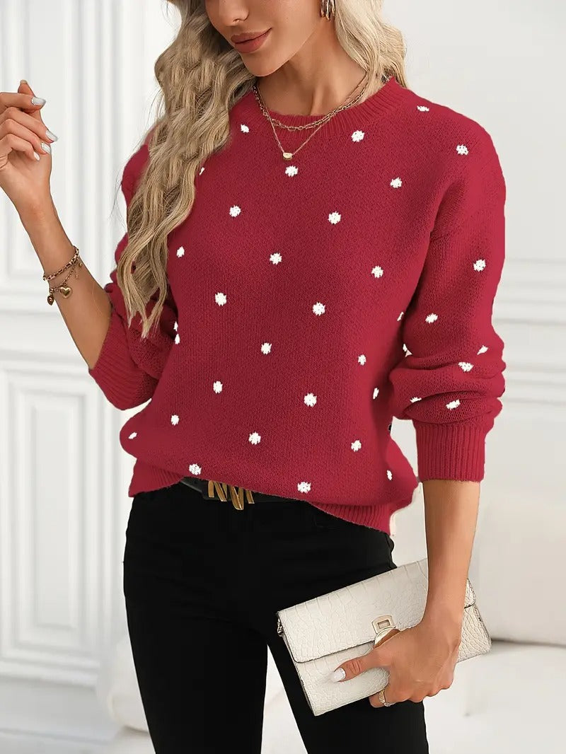 Maeve | Polka Dot Sweater