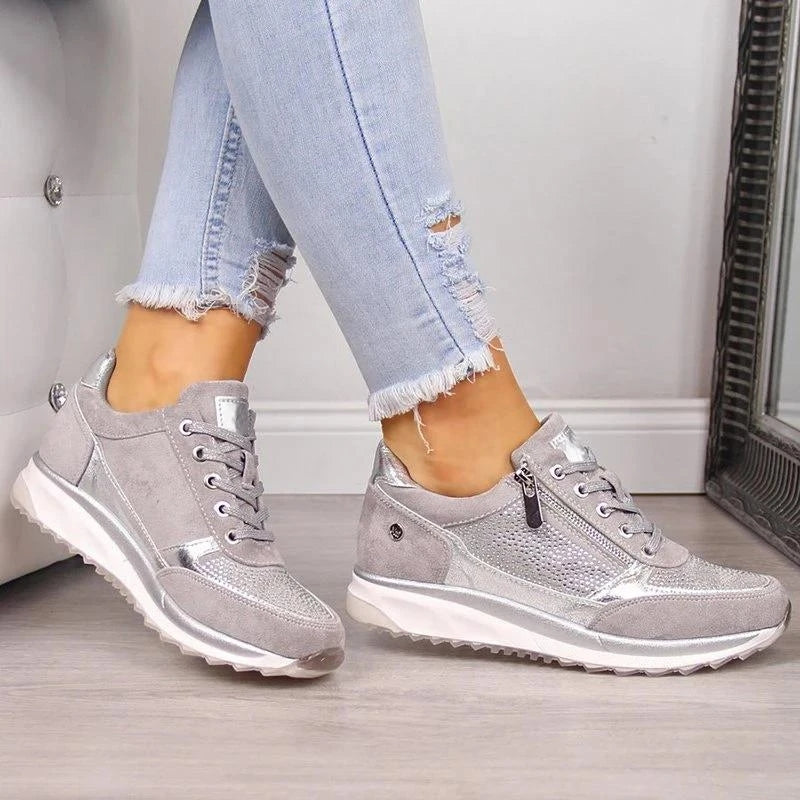 Ginette | Comfort Zip-Up Sneakers