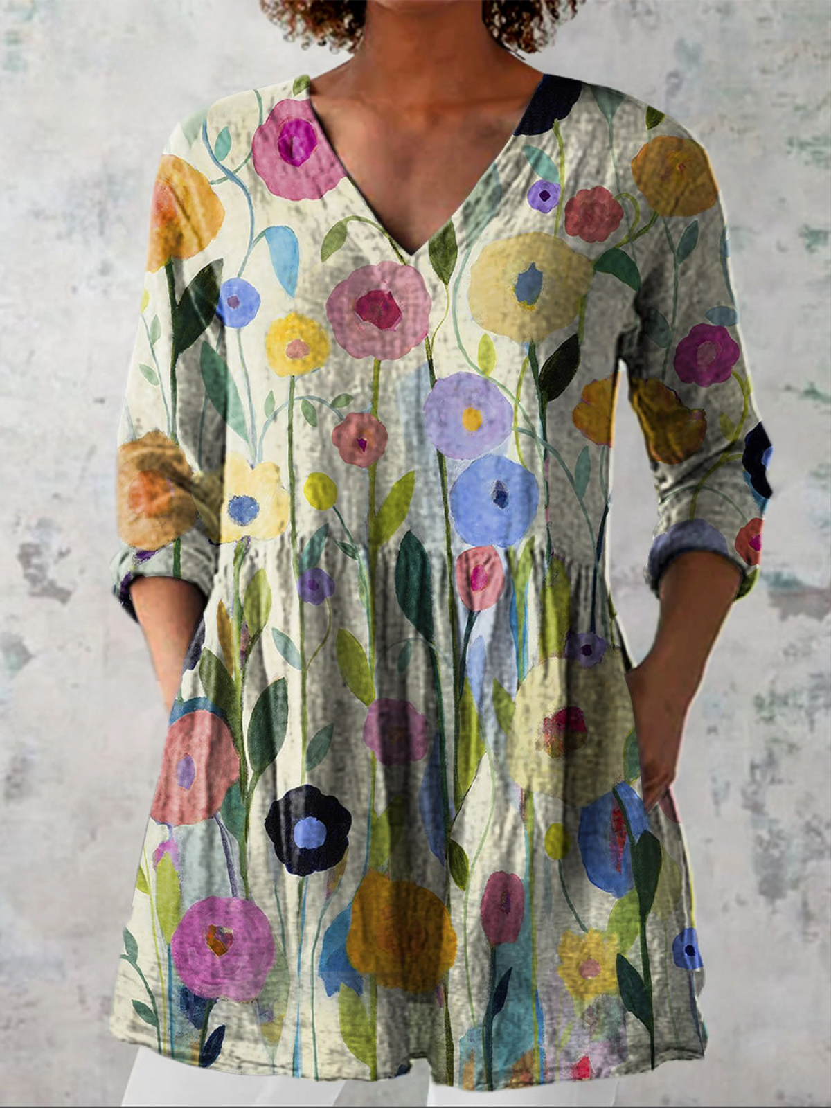 Louise | Whimsical Stem Tunic Blouse