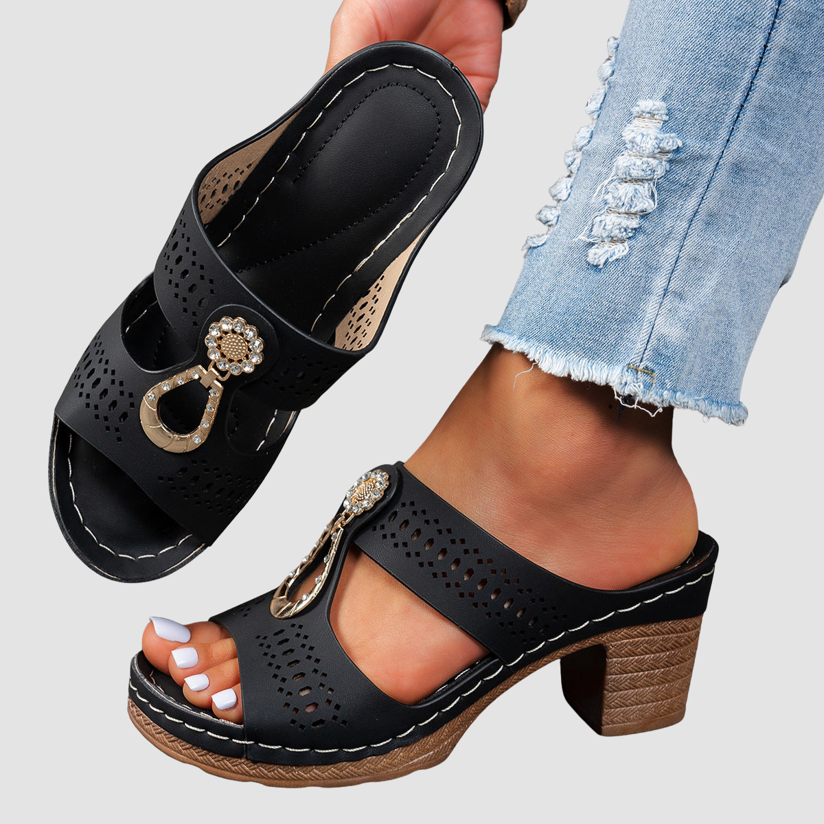 Linda | High Heel Comfort Sandals