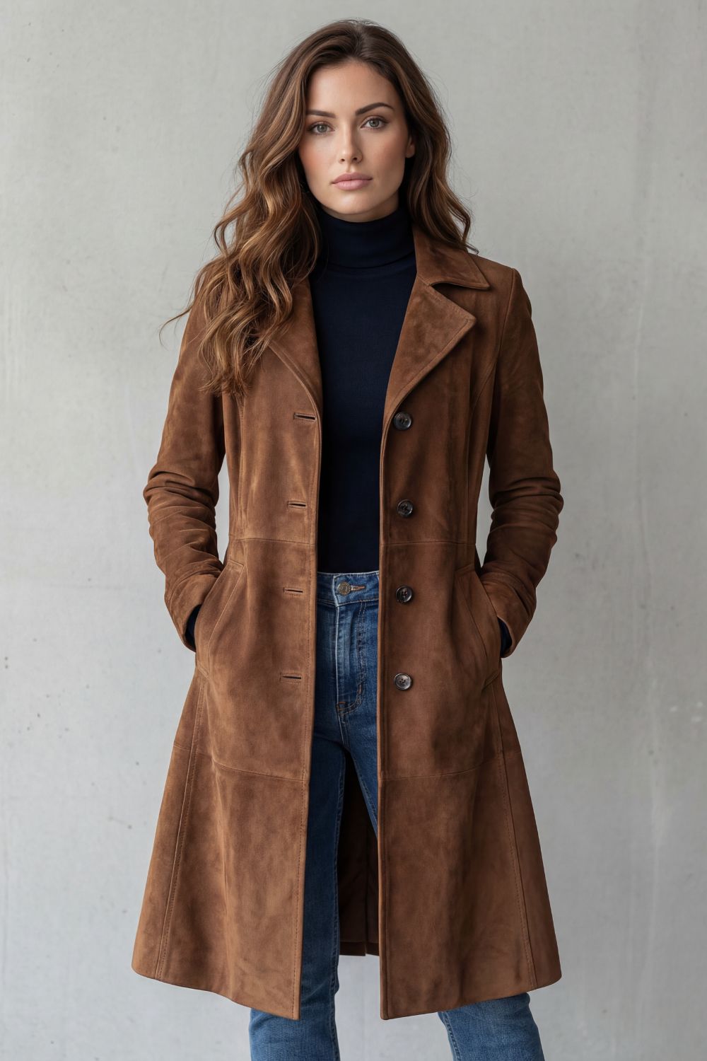 Scarlett | Vintage Finish Long Coat
