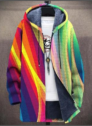 Celestine | Cozy Patchwork Hooded Jacket