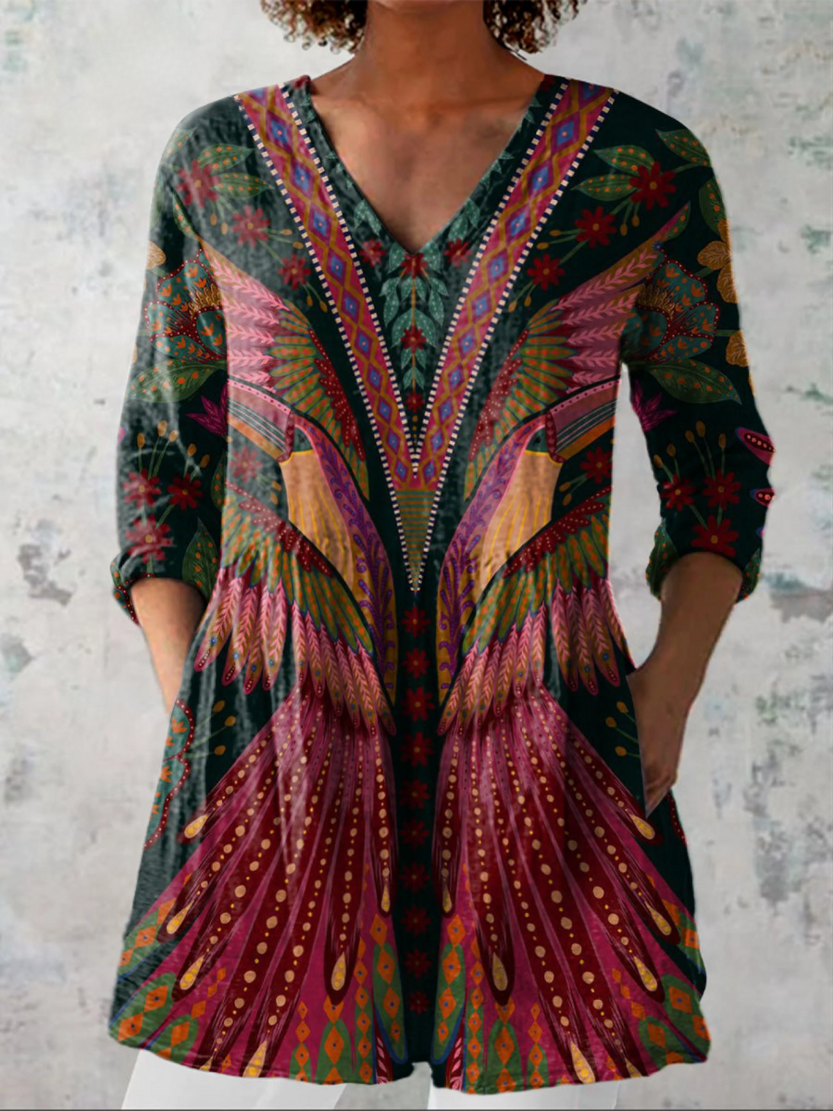 Manon | Plume Panel Tunic Blouse