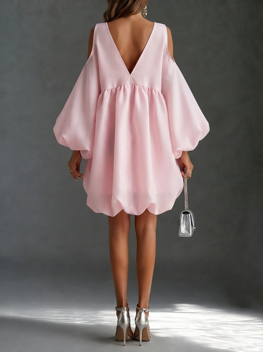 Dorit | Flowing Balloon Sleeve Mini Dress