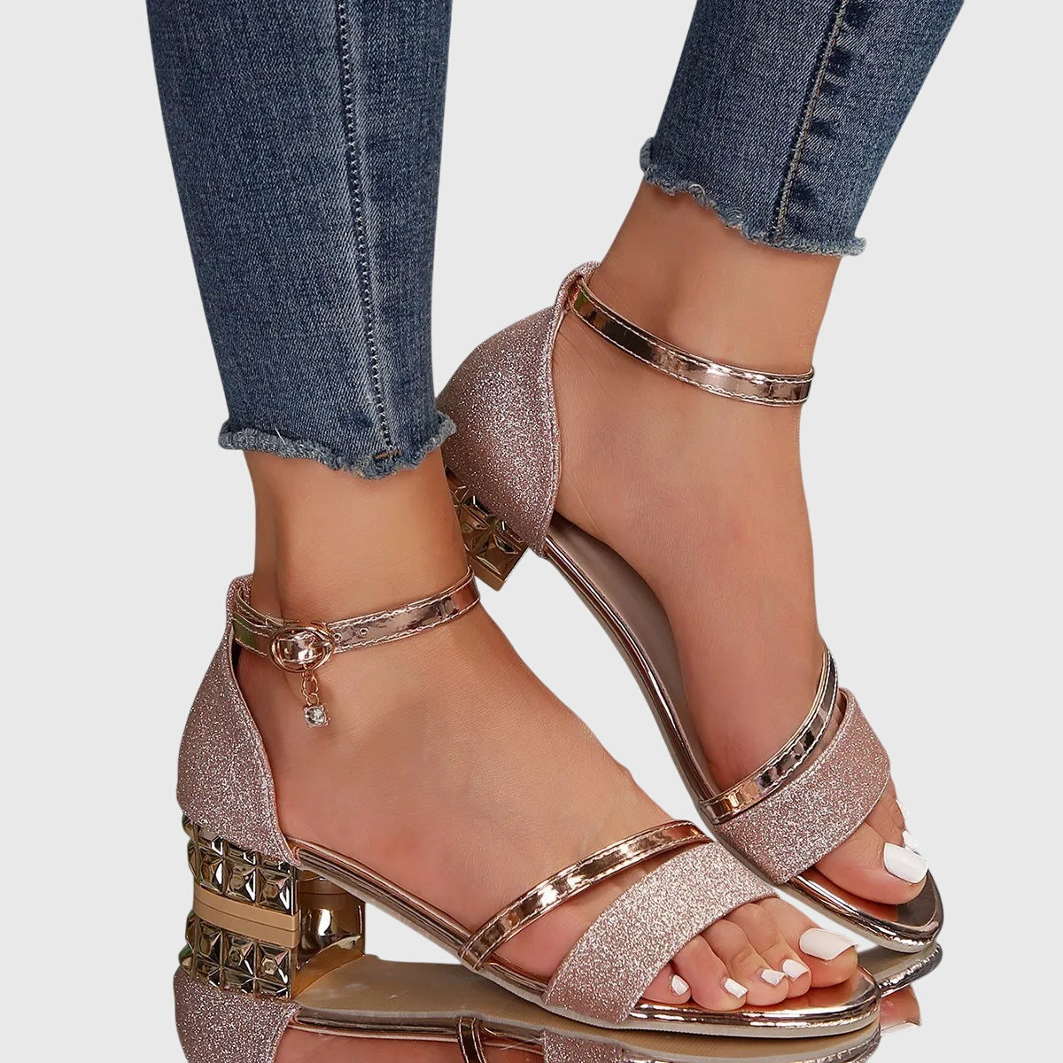 Alison | Block Heel Ankle Strap Sandals