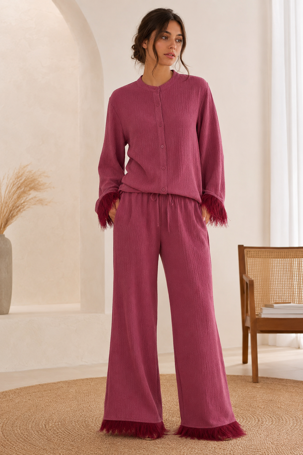 Henley | Soft Relaxed Two Piece Set