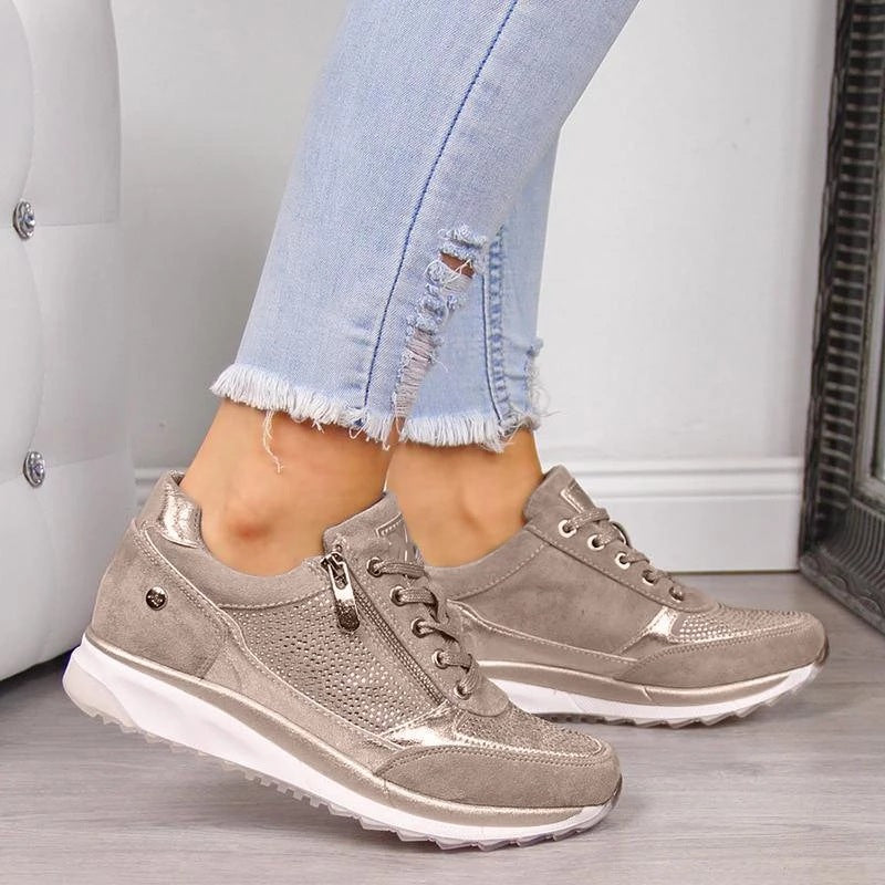 Ginette | Comfort Zip-Up Sneakers