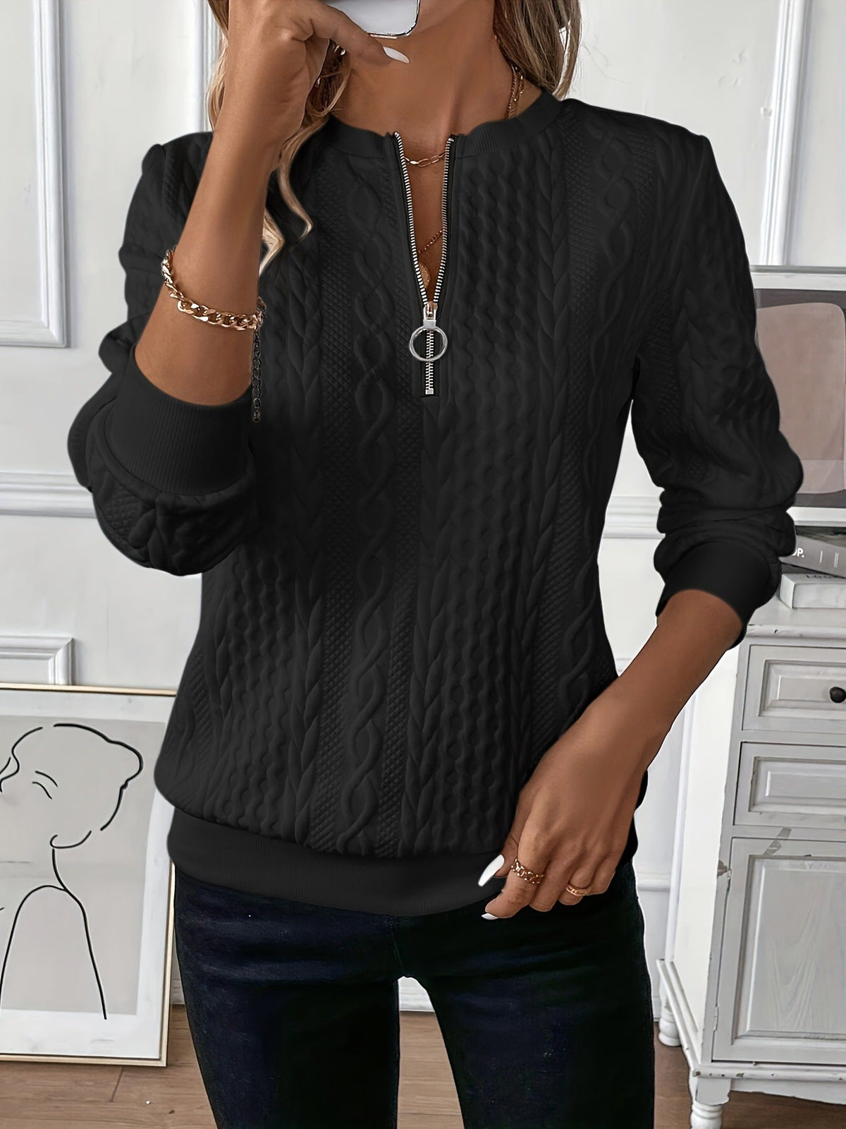 Emma | Quarter-Zip Sweater