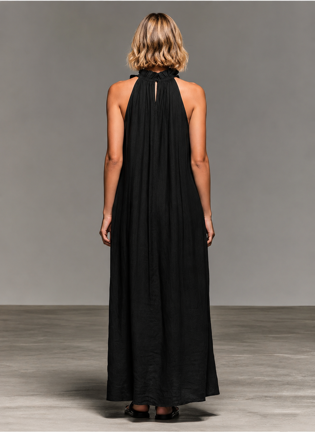 Violette | Airy Ruffle Trim Maxi Dress