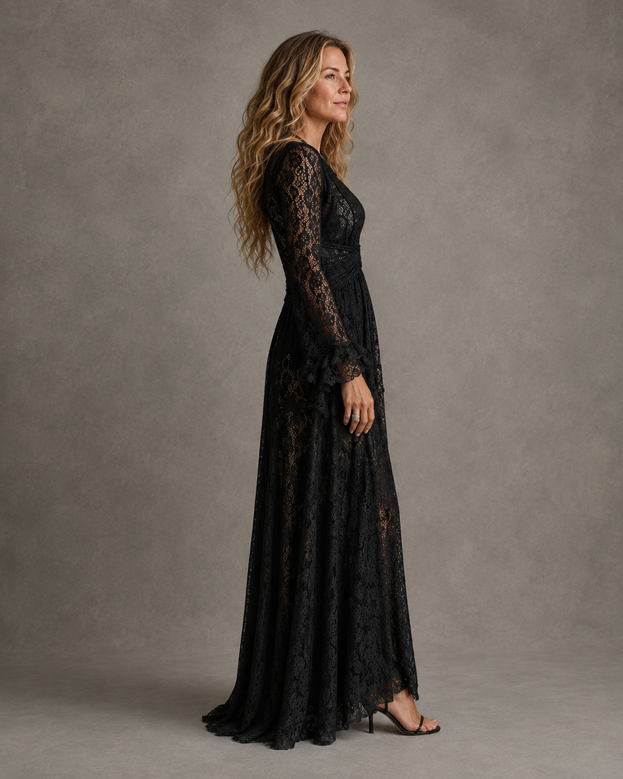 Yolanda | Elegant Plunging Maxi Dress