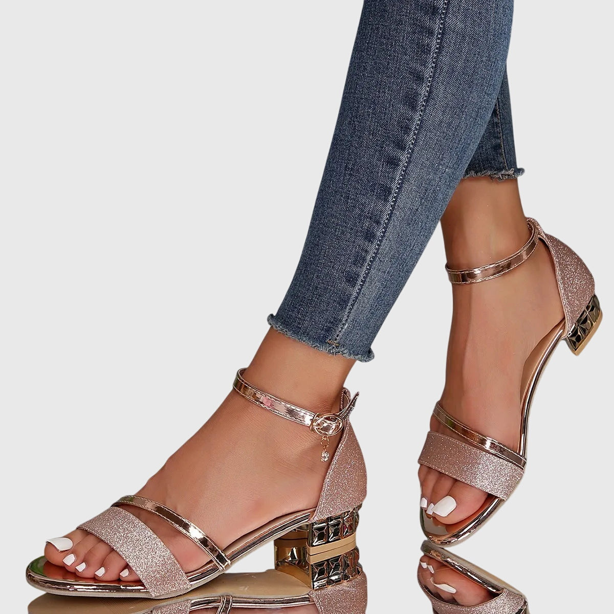 Alison | Block Heel Ankle Strap Sandals