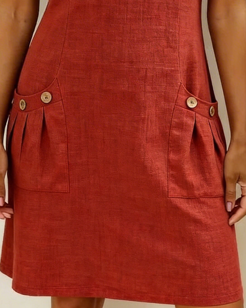 Aisley | Cotton Dress with Zip Closure