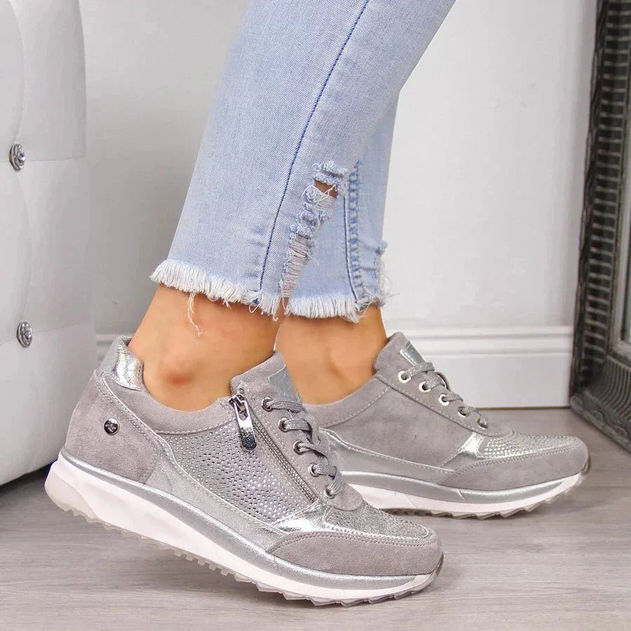Ginette | Comfort Zip-Up Sneakers