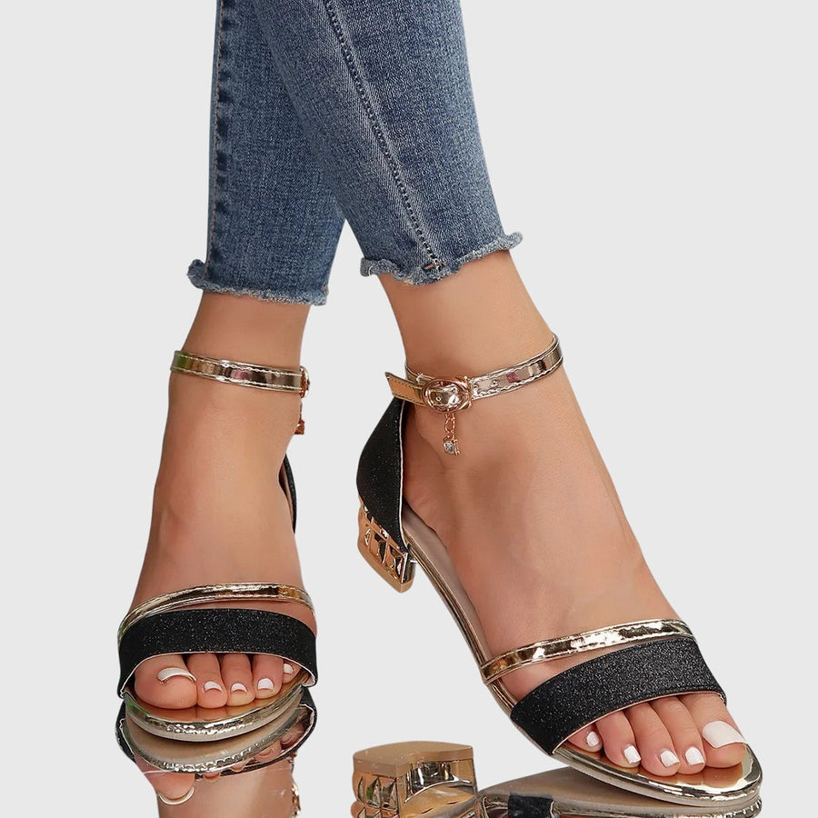 Alison | Block Heel Ankle Strap Sandals