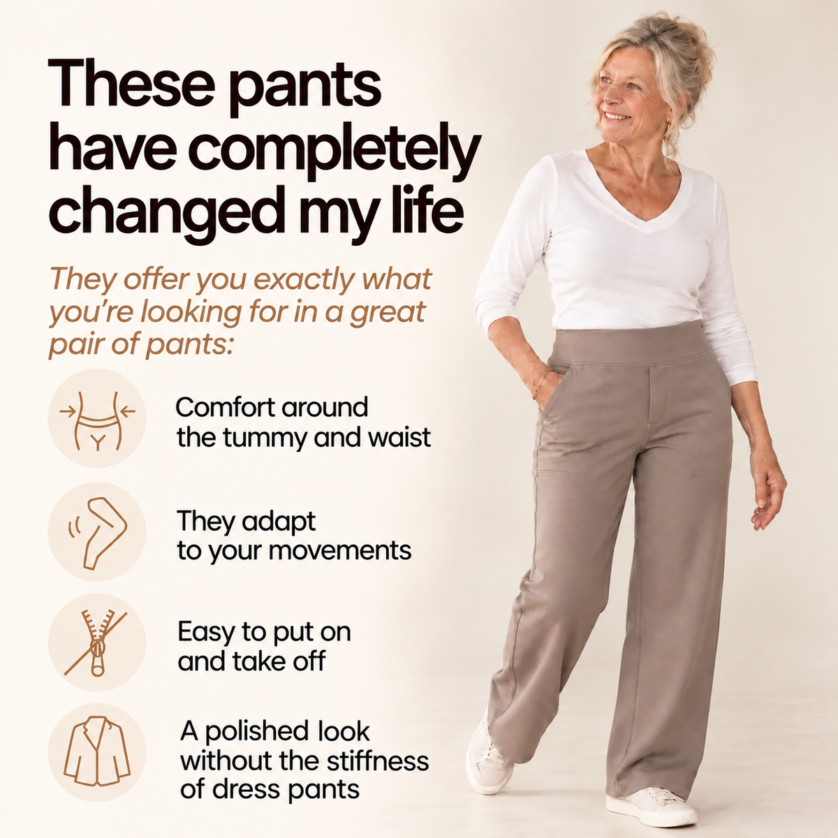 Charlotte | Stretch Wide Leg Pants