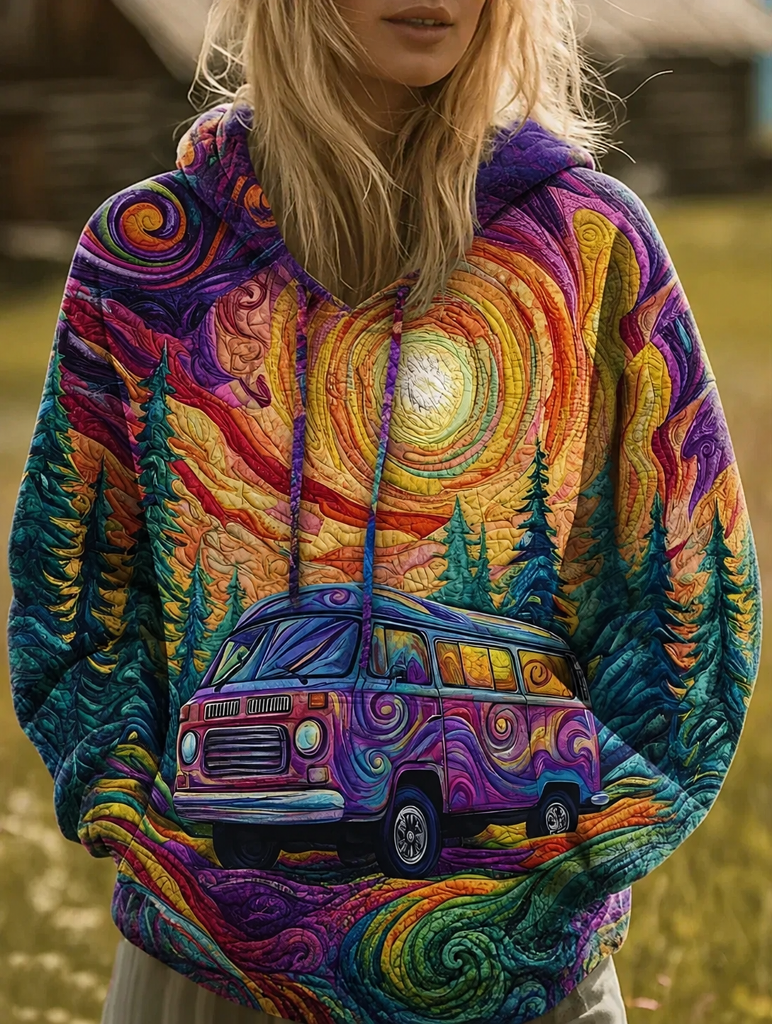 Laurel | Fluid Patchwork Hoodie
