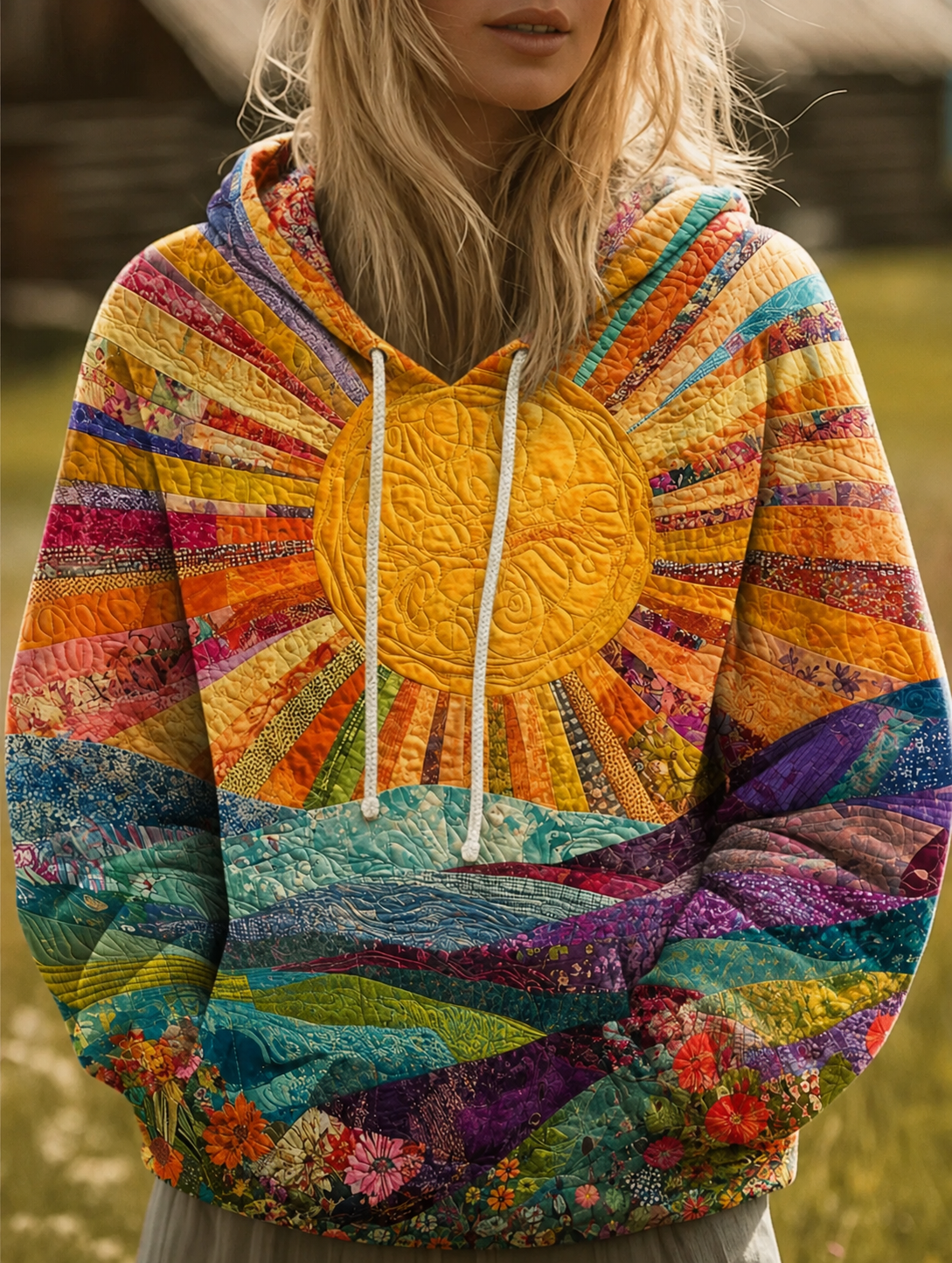 Blythe | Relaxed Patchwork Hoodie