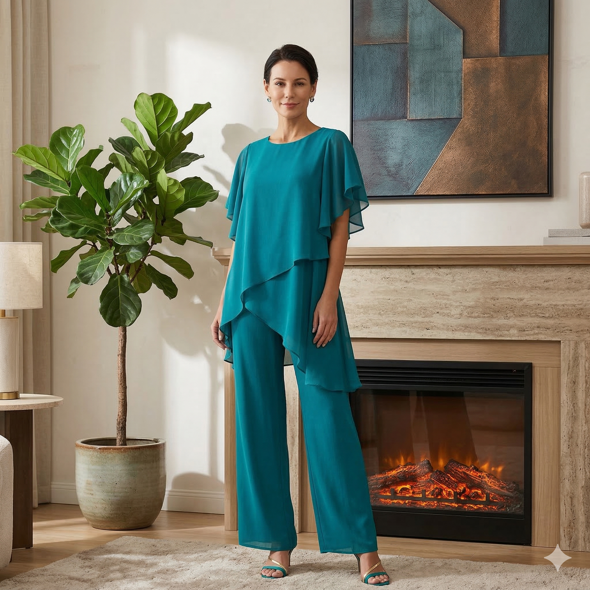 Noelle | Asymmetric Two Piece Wide Leg Set
