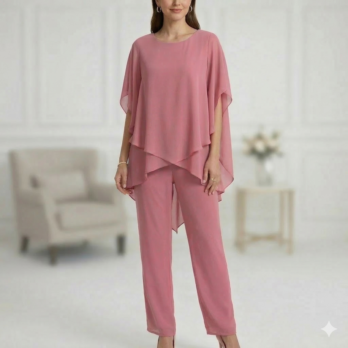 Noelle | Asymmetric Two Piece Wide Leg Set