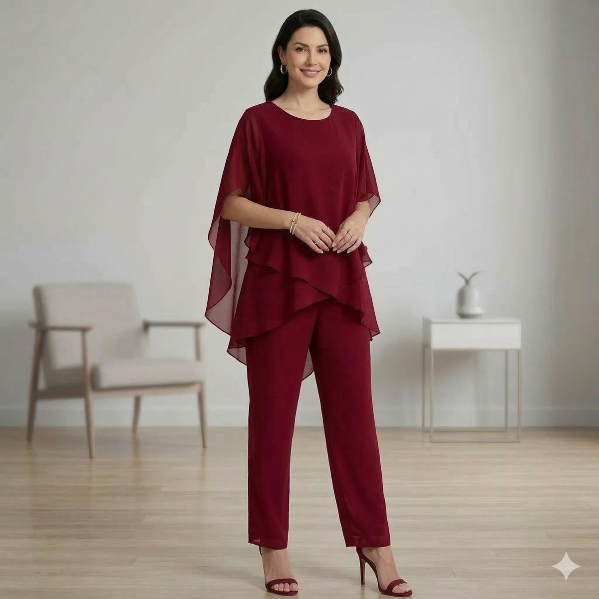 Noelle | Asymmetric Two Piece Wide Leg Set