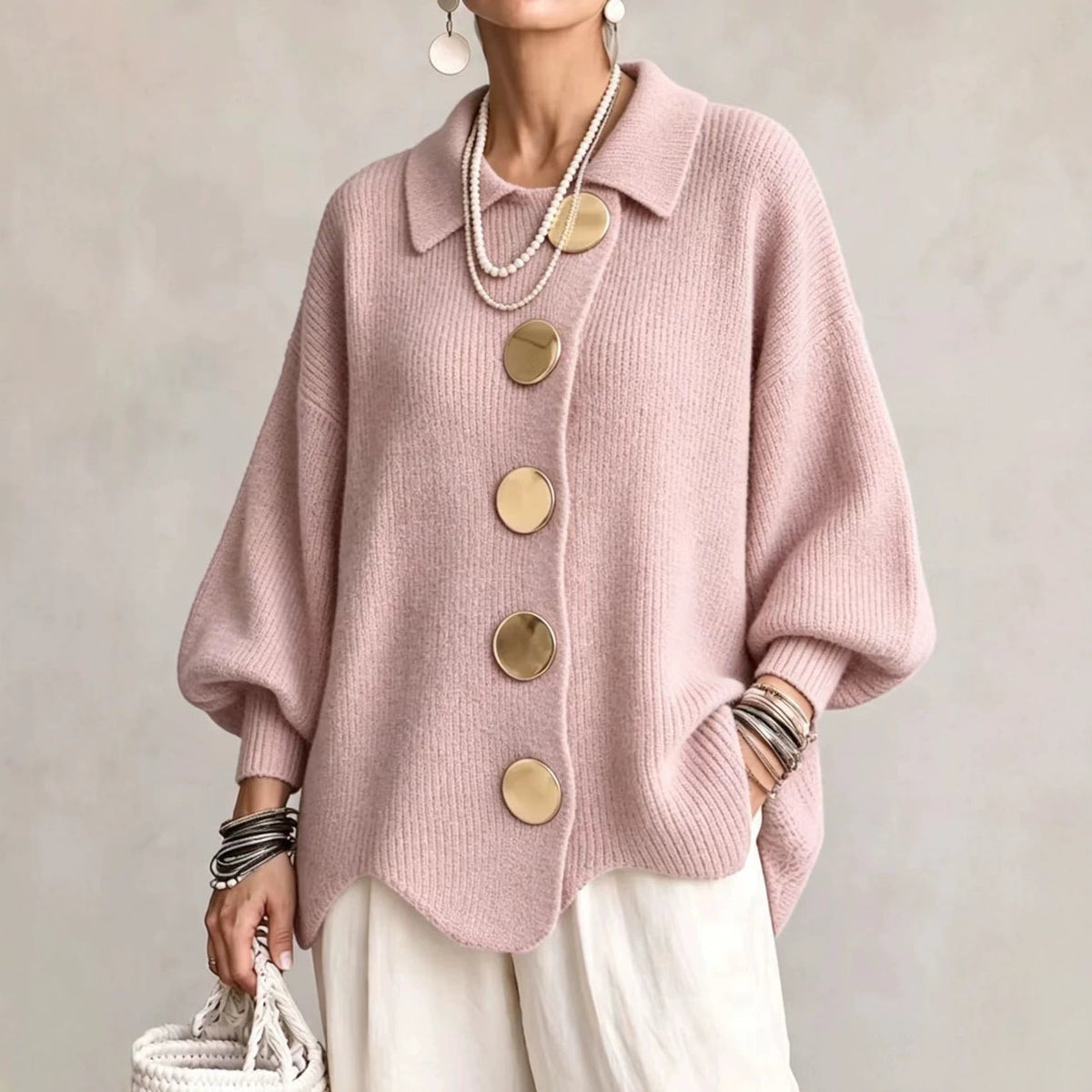 Callista | Relaxed Button Front Cardigan