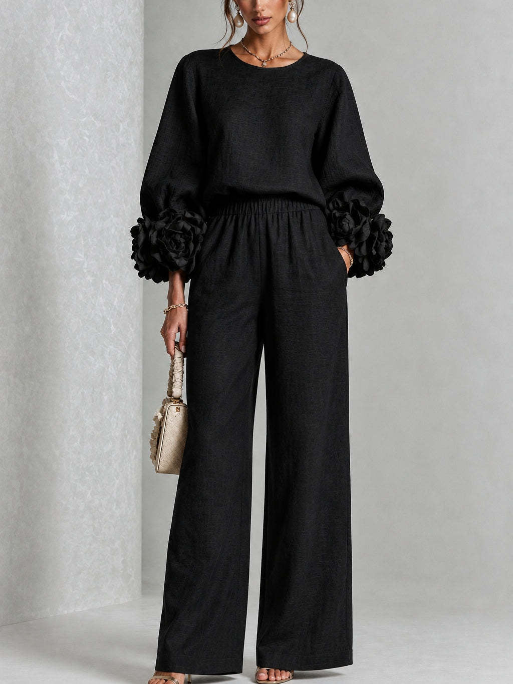 Selene | Relaxed Cuffed Sleeve Ensemble