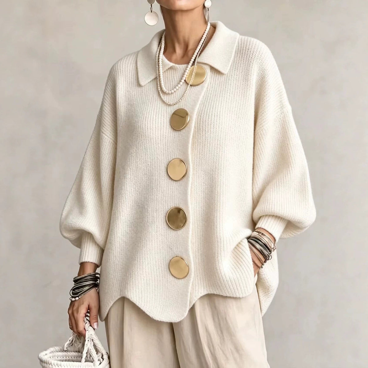 Callista | Relaxed Button Front Cardigan