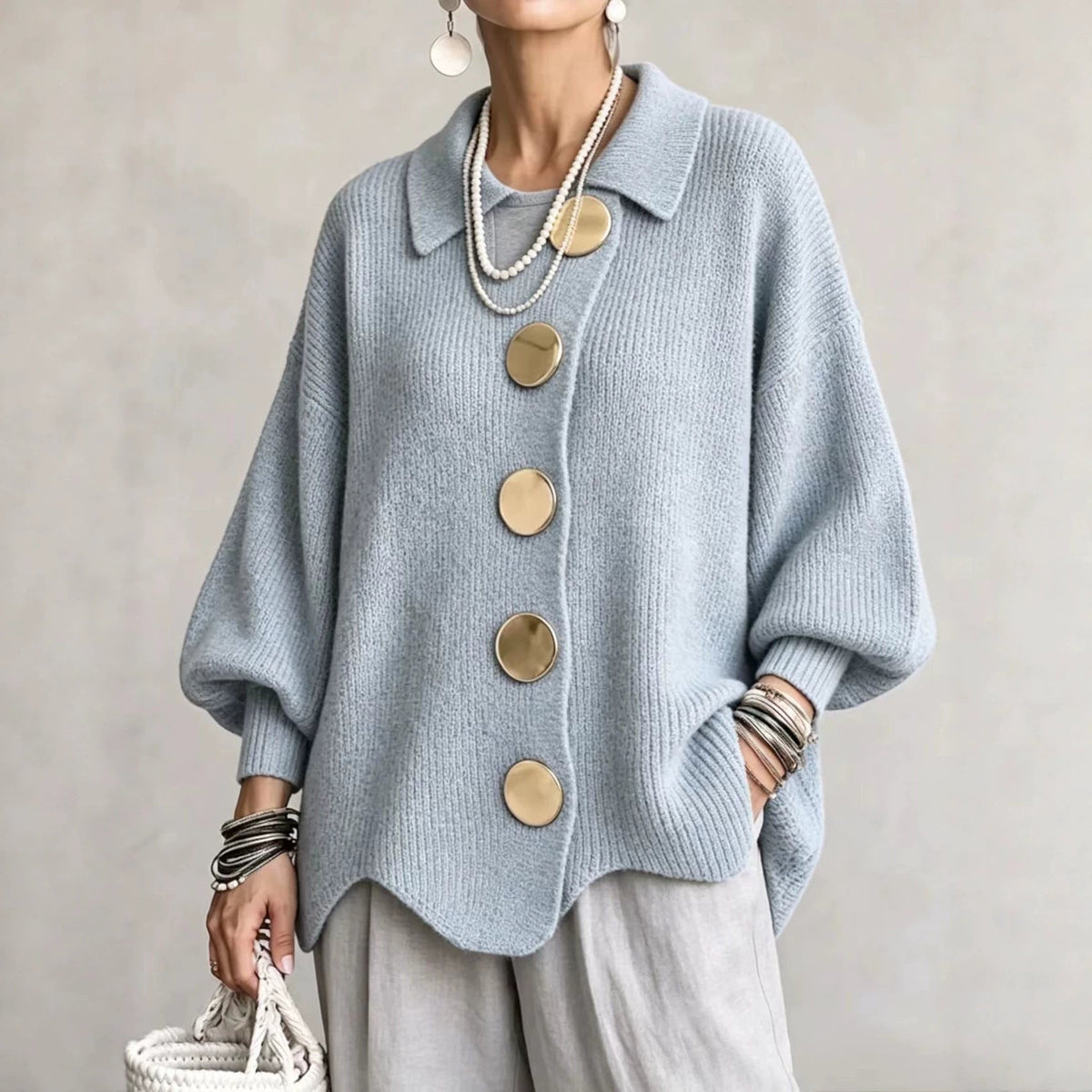 Callista | Relaxed Button Front Cardigan