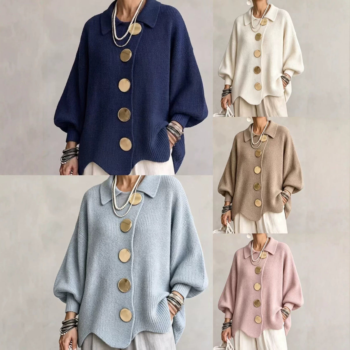 Callista | Relaxed Button Front Cardigan