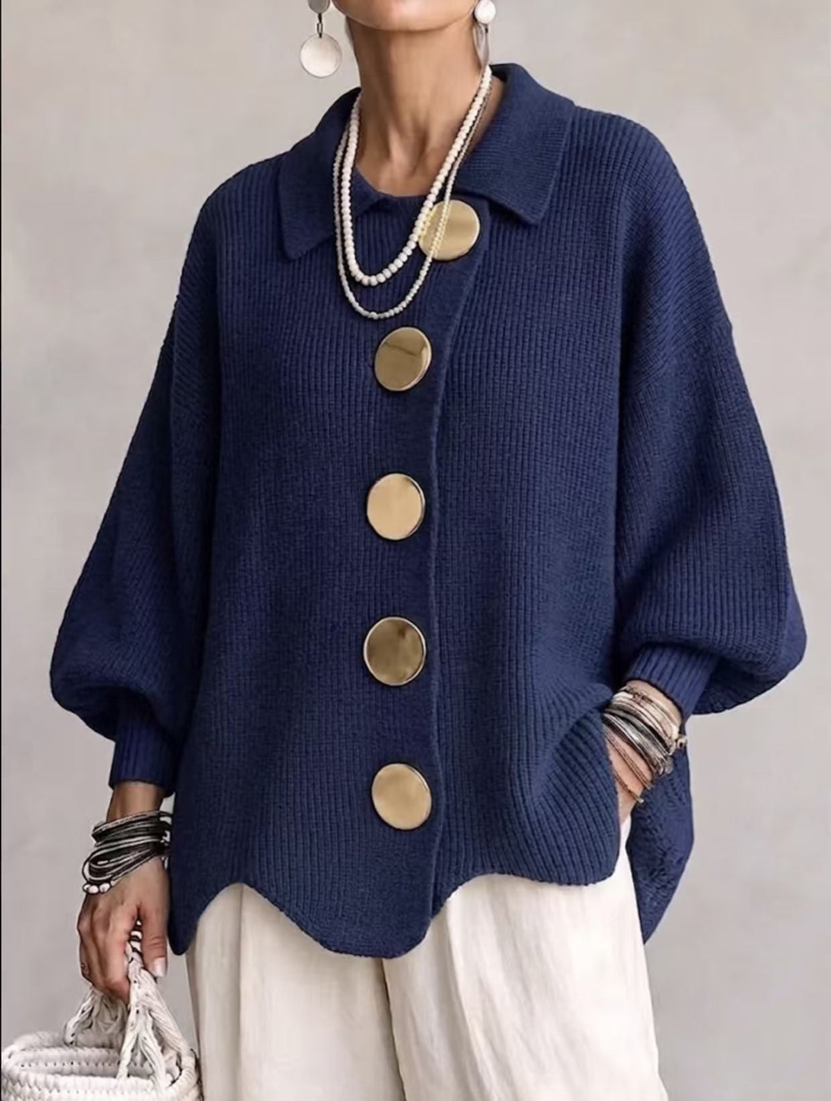 Callista | Relaxed Button Front Cardigan