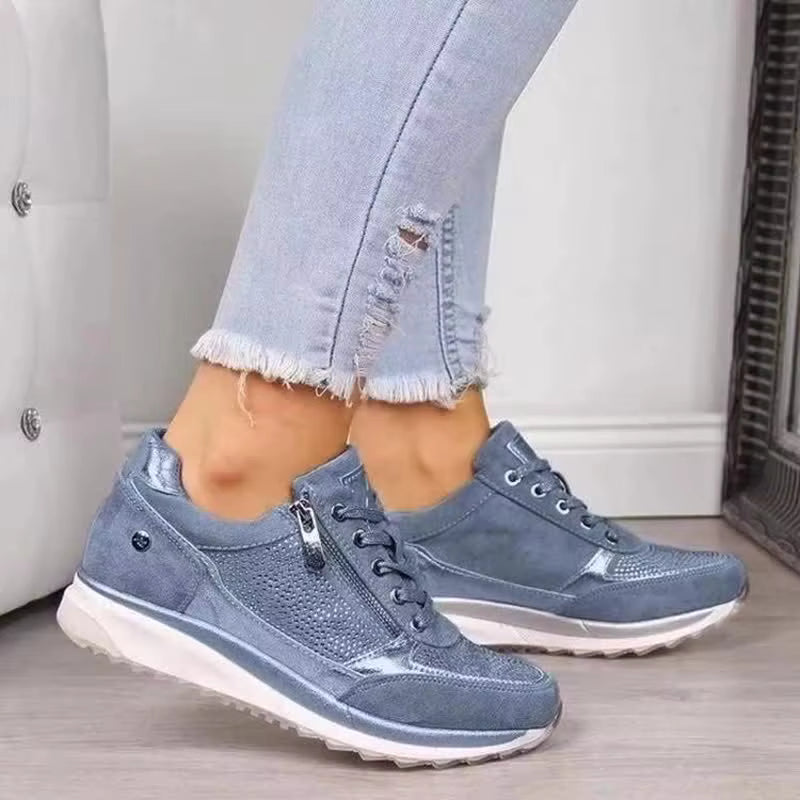 Ginette | Comfort Zip-Up Sneakers