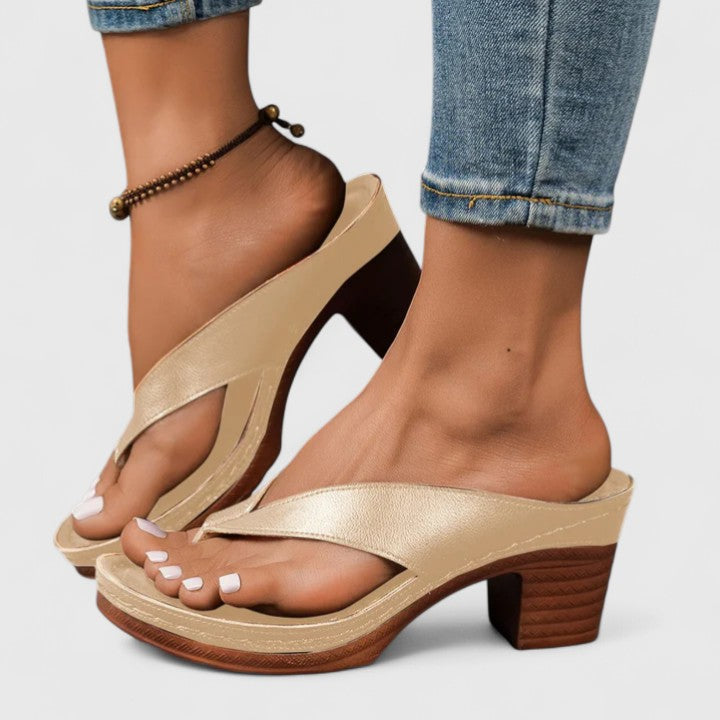 Comfort Occasion Real Leather Heels