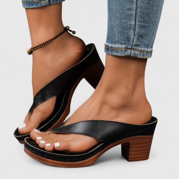 Comfort Occasion Real Leather Heels