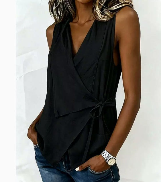 Emillie | Sleeveless V-Neck Blouse