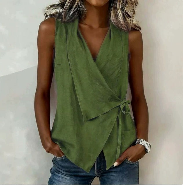 Emillie | Sleeveless V-Neck Blouse