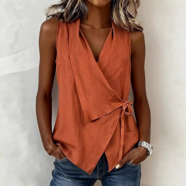 Emillie | Sleeveless V-Neck Blouse