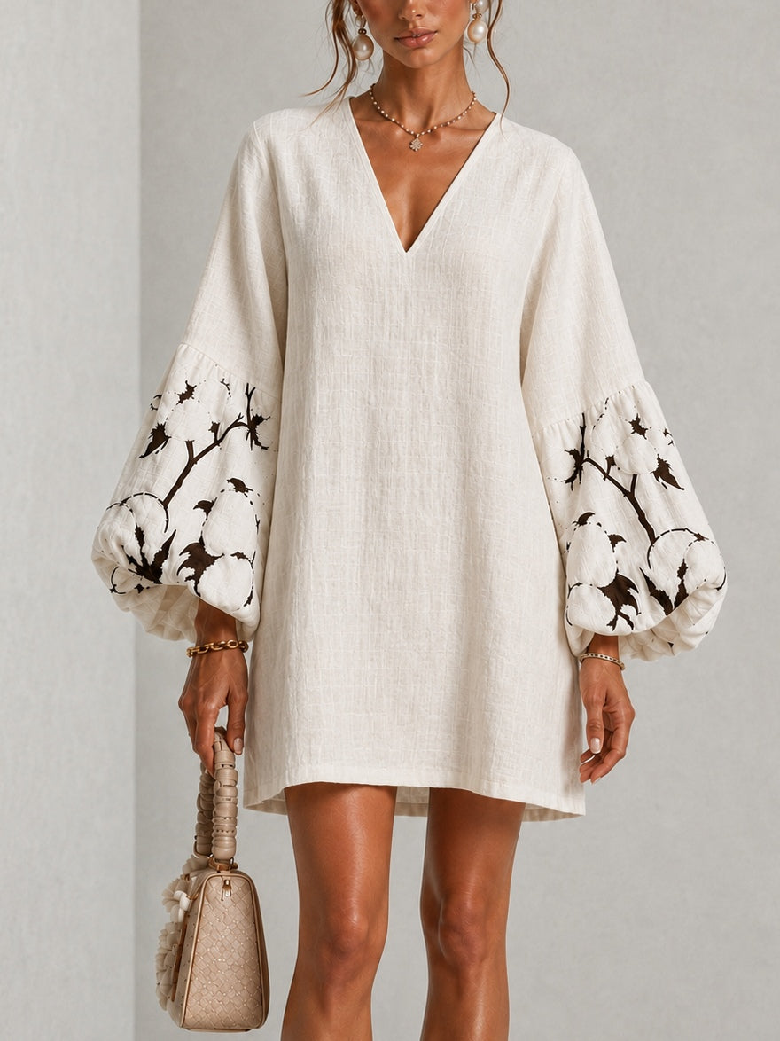 Kaia | Relaxed Lantern Sleeve Dress