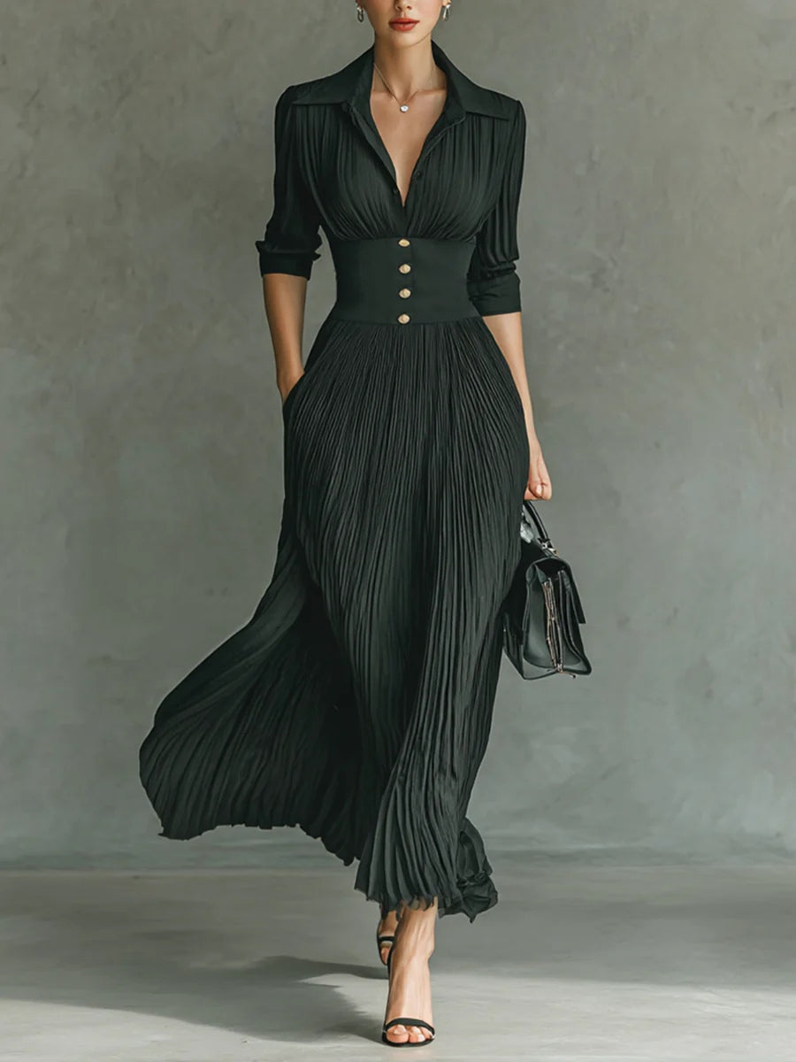 Eugenie | Fluid Belted Waist Dress