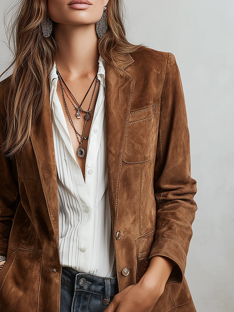 Pernille | Relaxed Contrast Stitch Blazer