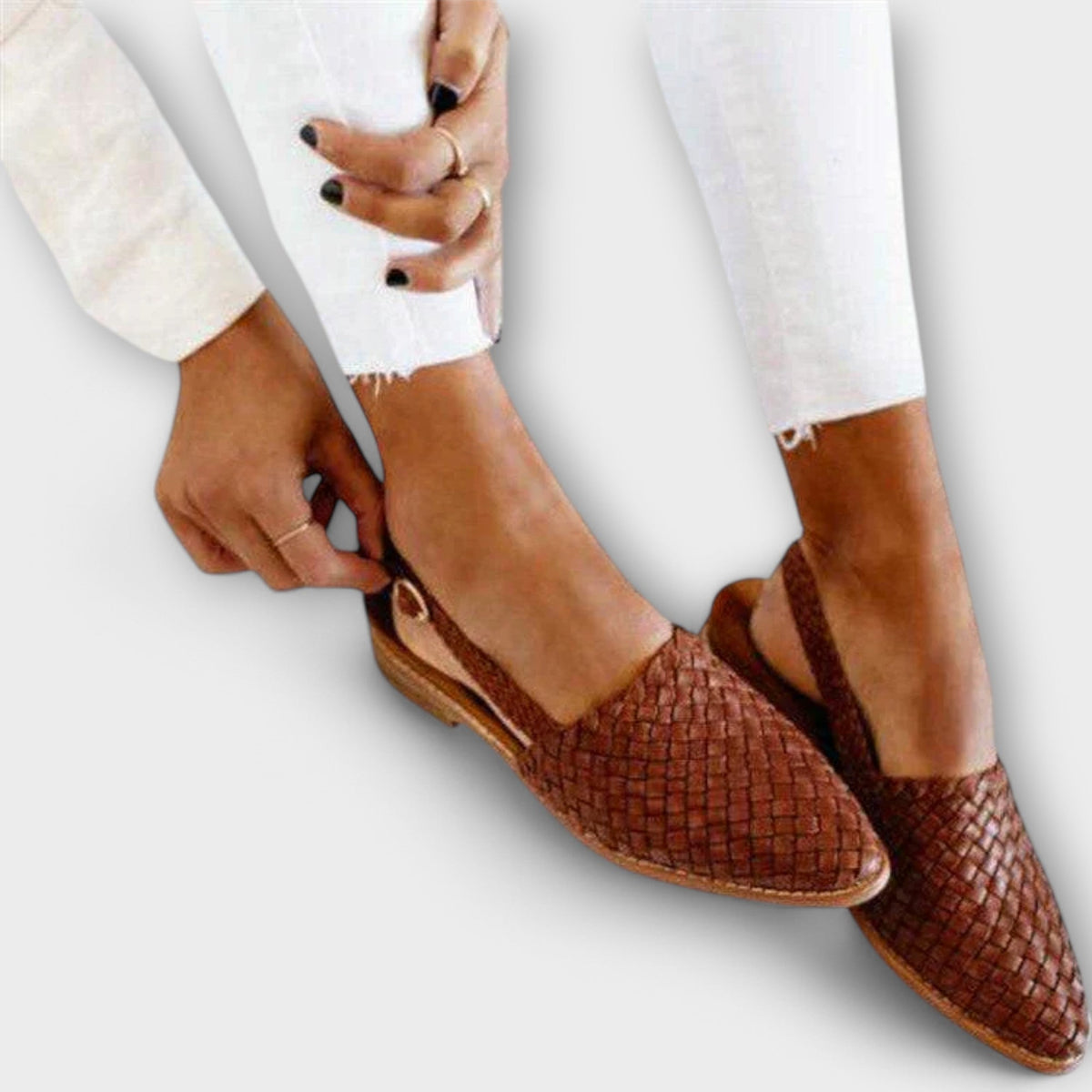 Mila | Woven Slingback Flats