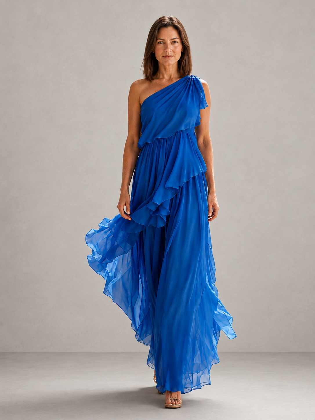 Jacinta | Flowing One Shoulder Maxi Dress