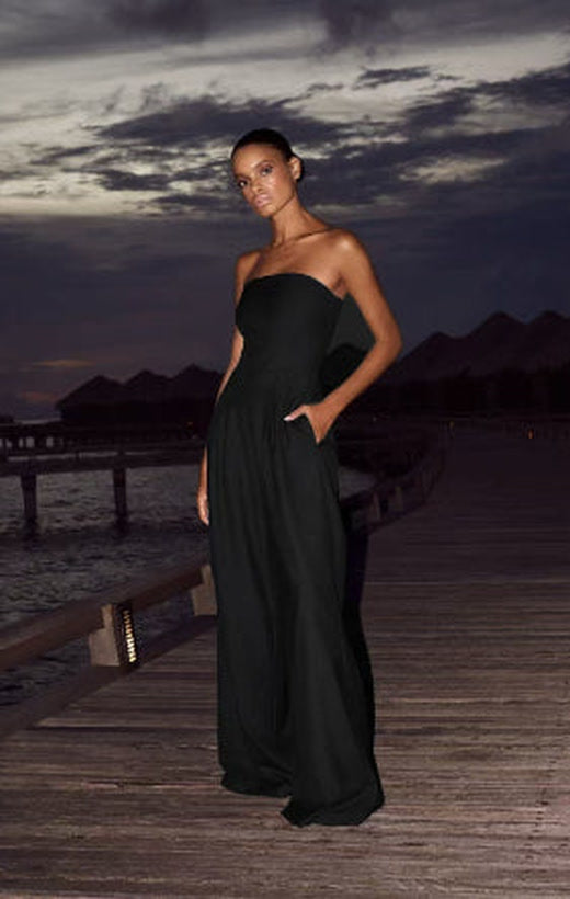 Velora | Luxe Strapless Jumpsuit